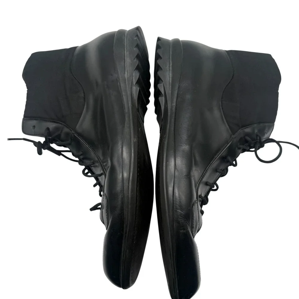 Prada Mens Black Leather High Top Boots 2T 1323 Size‎ 9